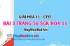 Giải bài 3 trang 56 Hoá 11 SGK Chân trời sáng tạo